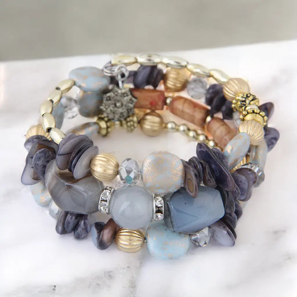 Bohemian Beaded Alloy Bracelet