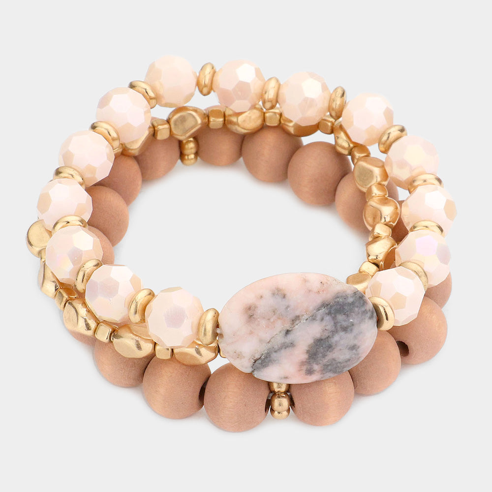 Natural Stone Multi Layered Bracelets