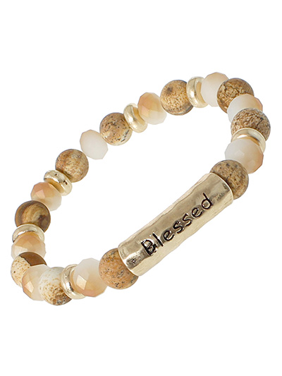 Gold Beaded Blessed Bracelet