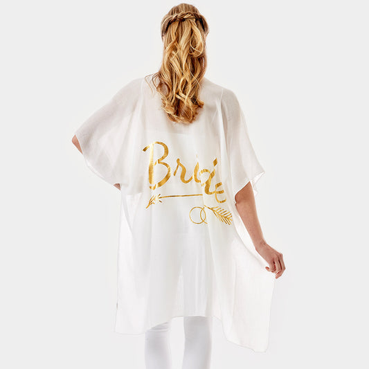 Bride Solid Cover Up Poncho