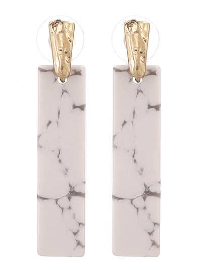 Semi Marble Stone Earrings