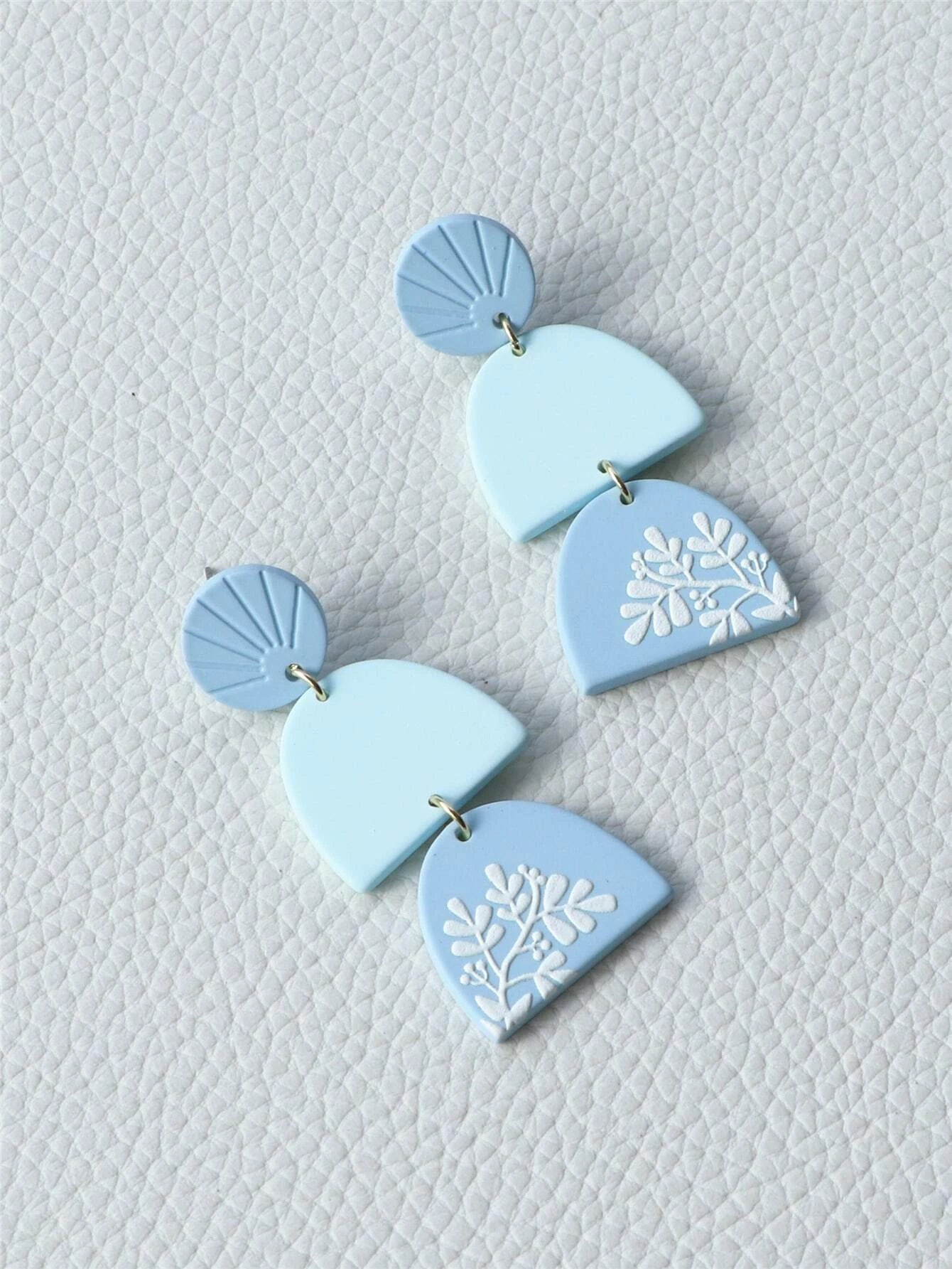 Light Blue Flower Earrings