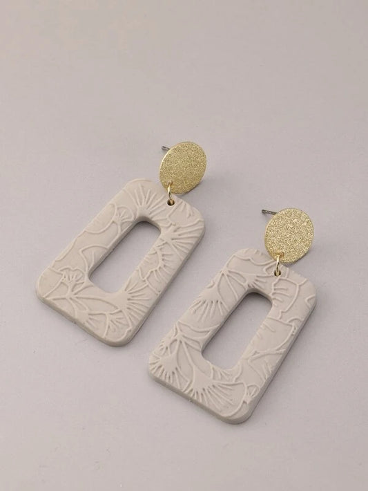 Light Gray Polymer Earrings