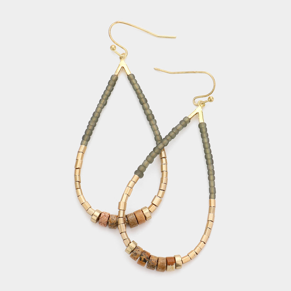 Beaded Teardrop Earrings